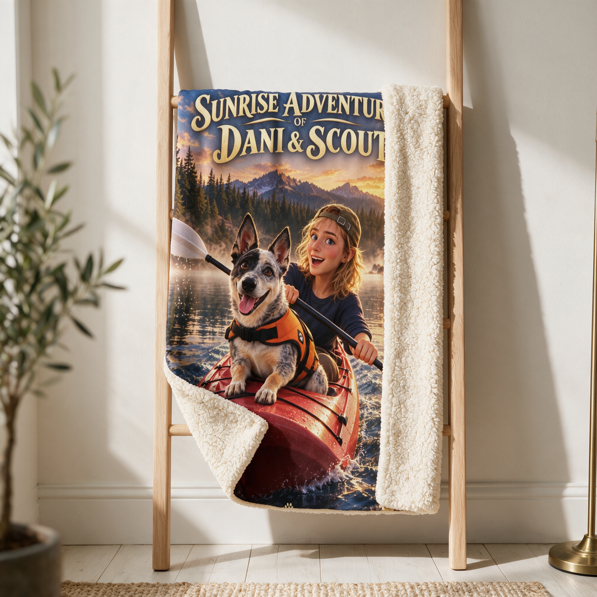 Personalized Pet & Owner Fleece Blanket